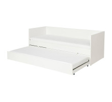 Кушетка с выдвижным матрасом/2 матраса, белые/жесткий матрас Åfjäll VIHALS 895.806.37