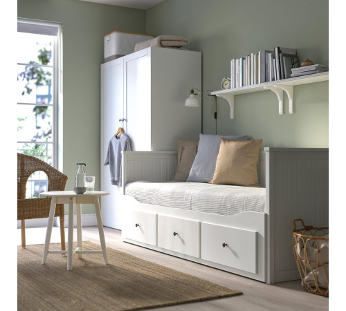 Rama leżanki z 3 szufladami, biały HEMNES 903.493.26