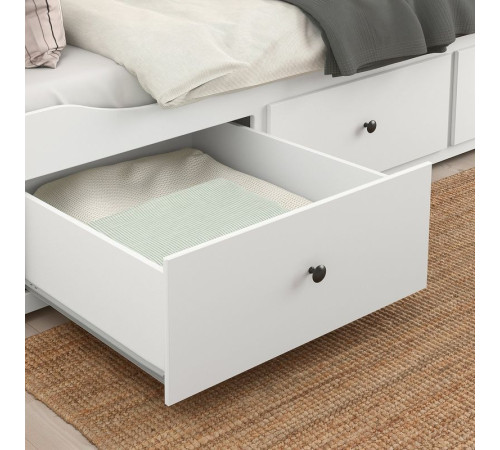 Rama leżanki z 3 szufladami, biały HEMNES 903.493.26