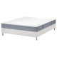 Łóżko kontynentalne, Vesteröy średnio twardy/jasnoniebieski biały LYNGÖR 796.086.27