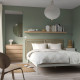 Rama łóżka z 2 zagłówkami, biały/Tolkning rattan VEVELSTAD 194.417.39