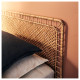 Rama łóżka z 2 zagłówkami, biały/Tolkning rattan VEVELSTAD 394.417.38