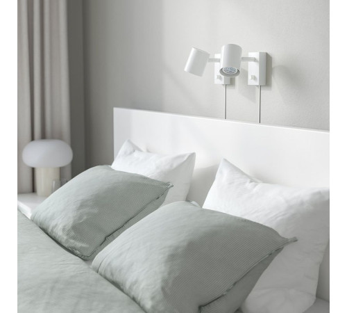 Rama łóżka, wysoka, biały/Leirsund MALM 590.198.42