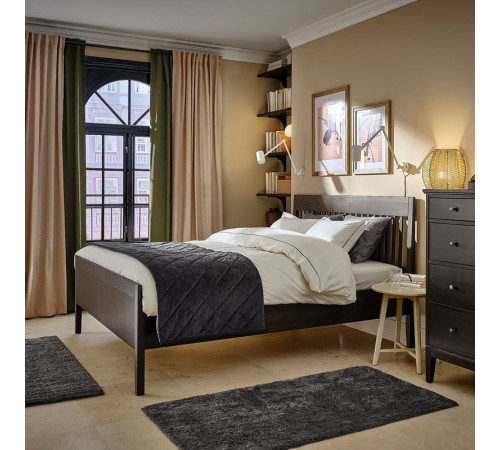 Rama łóżka, ciemnobrązowy/Lönset IDANÄS 593.921.95