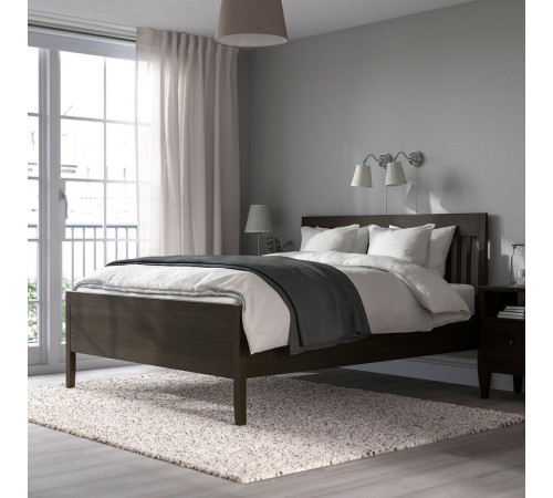 Rama łóżka, ciemnobrązowy/Lönset IDANÄS 993.922.02