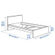 Rama łóżka, wysoka, okleina dębowa bejcowana na biało MALM 203.251.64