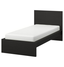 Rama łóżka, wysoka, czarnybrąz/Lönset MALM 690.195.92