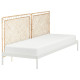 Rama łóżka z 2 zagłówkami, biały/Tolkning rattan VEVELSTAD 794.418.02