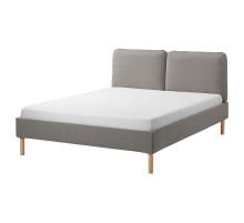 Tapicerowana rama łóżka, Diseröd brązowy/Lönset SAGESUND 094.964.97