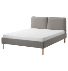 Tapicerowana rama łóżka, Diseröd brązowy/Lönset SAGESUND 194.965.00