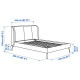 Tapicerowana rama łóżka, Tallmyra biały/czarny/Lönset TUFJORD 395.553.34