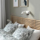 Rama łóżka z zagłówkiem, brzoza/biały MANDAL 090.949.47