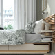 Rama łóżka z zagłówkiem, brzoza/biały MANDAL 090.949.47