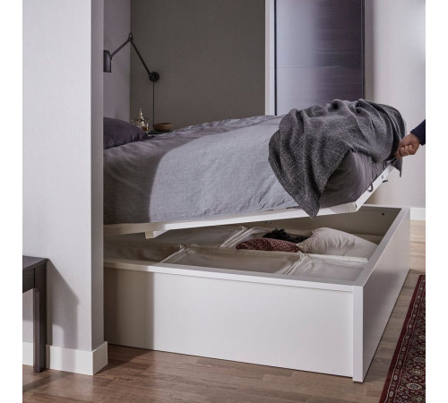 Łóżko z pojemnikiem, biały MALM 204.048.06