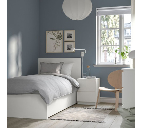 Rama łóżka z 2 pojemnikami, biały/Luröy MALM 290.115.07