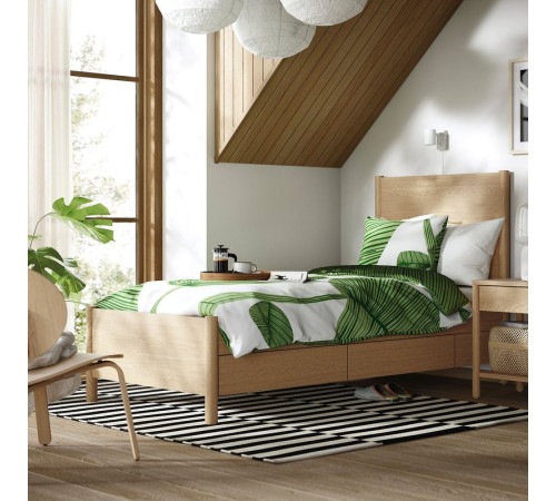 Rama łóżka z szufladami, okl dęb/Leirsund TONSTAD 394.966.84