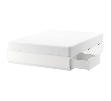 Rama łóżka z szufladami, biały NORDLI 403.498.47