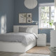 Rama łóżka z 2 pojemnikami, biały/Lönset MALM 490.477.46