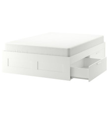 Кровать с выдвижными ящиками, белая/Lönset BRIMNES 590.187.34
