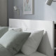 Rama łóżka z pojemnikiem, zagłówek, biały/Leirsund BRIMNES 591.574.71