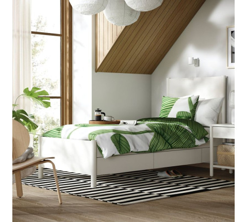 Rama łóżka z szufladami, kremowy/Luröy TONSTAD 594.965.84
