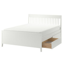 Кровать с выдвижными ящиками, белая/Luröy IDANÄS 693.922.27