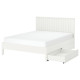 Rama łóżka z 2 pojemnikami, biały/Luröy GULLABERG 696.147.18