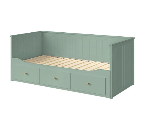 Rama leżanki z 3 szufladami, szarozielony HEMNES 806.228.92
