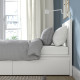 Rama łóżka z 2 pojemnikami, biały/Lönset MALM 890.327.38
